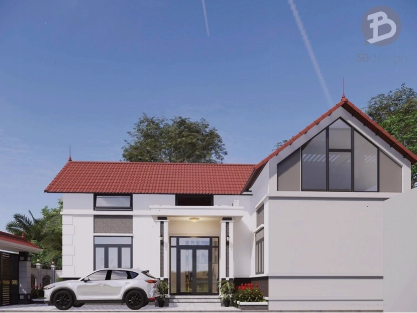 Mẫu nhà cấp 4 100m2 có sân vườn