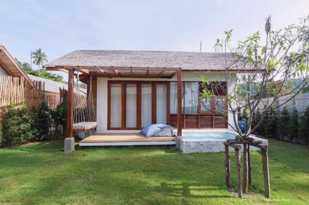 Mẫu nhà cấp 4 nghỉ dưỡng mộc mạc và thư thái