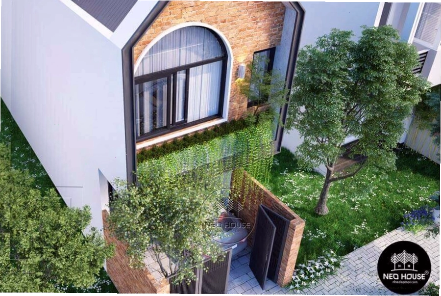 Mẫu nhà phố 2 tầng mặt tiền 4m đẹp độc đáo tại HCM