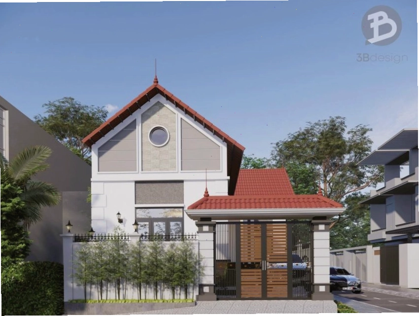 Mẫu nhà vườn 2 tầng diện tích 100m2