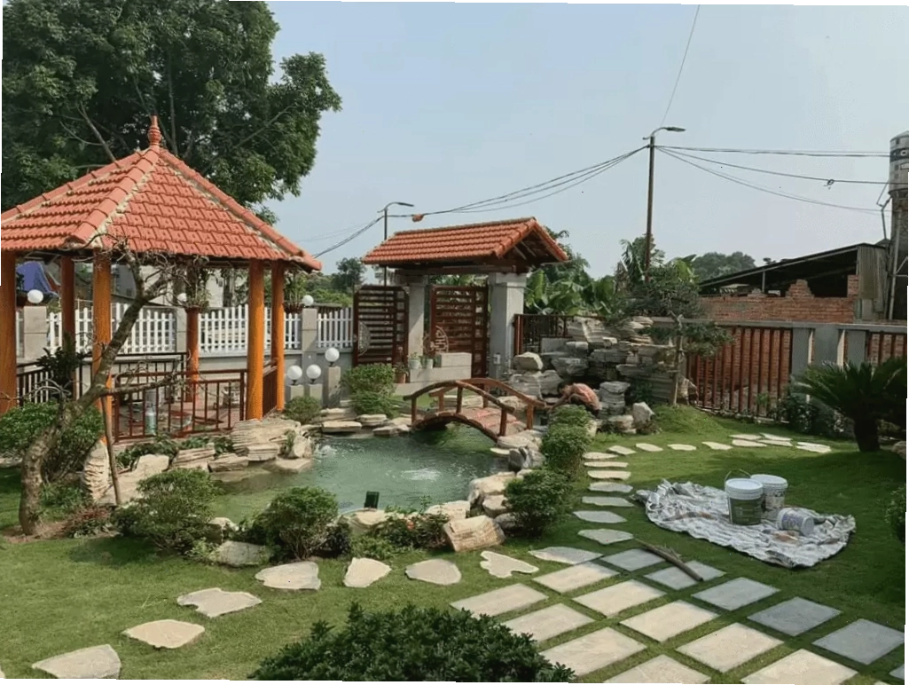 Mẫu nhà vườn cấp 4 mái Thái đẹp ấn tượng