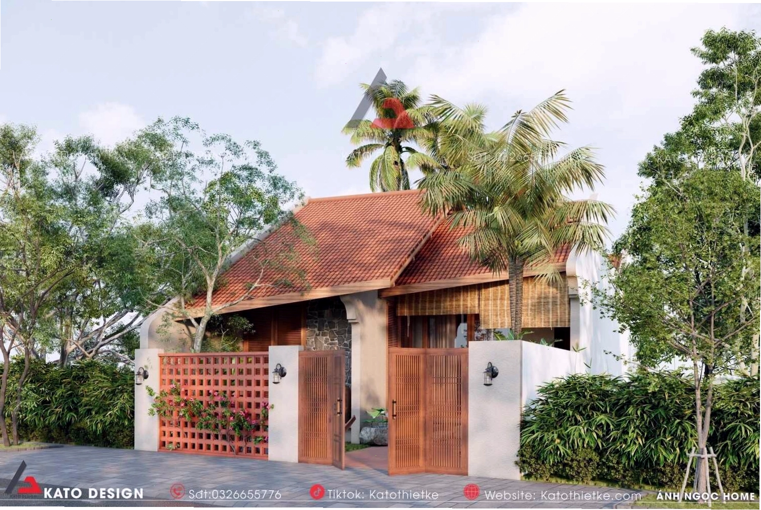 Mẫu nhà vườn nhỏ đẹp dễ dàng bảo trì