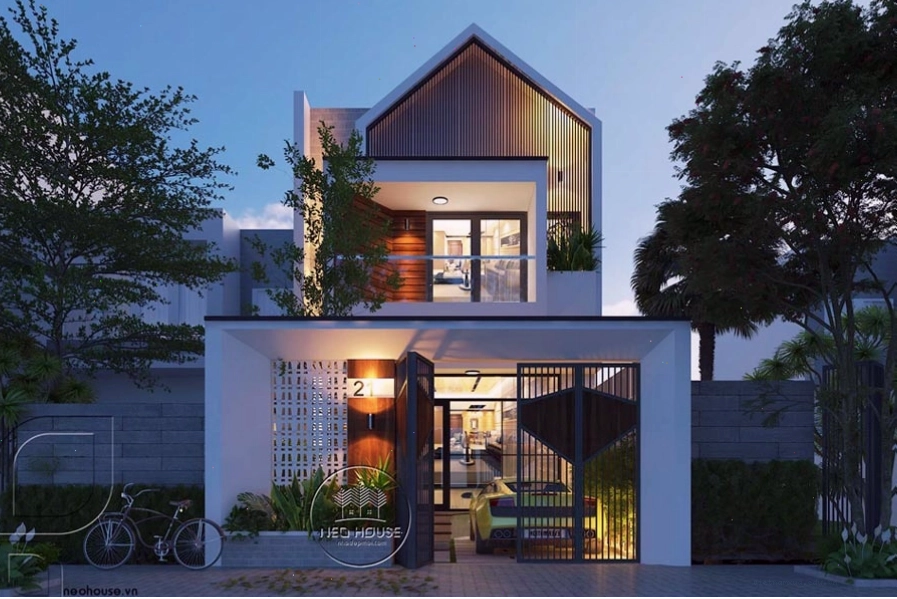 Mẫu thiết kế nhà phố 2 tầng 6m tại LaGi, Bình Thuận