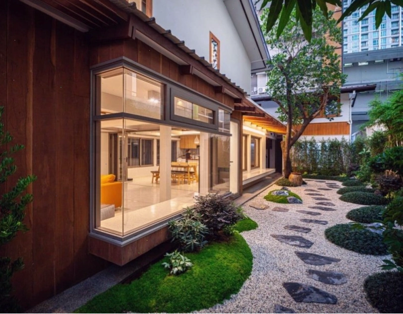 Mẫu thiết kế nhà vườn phong cách tối giản của người Nhật