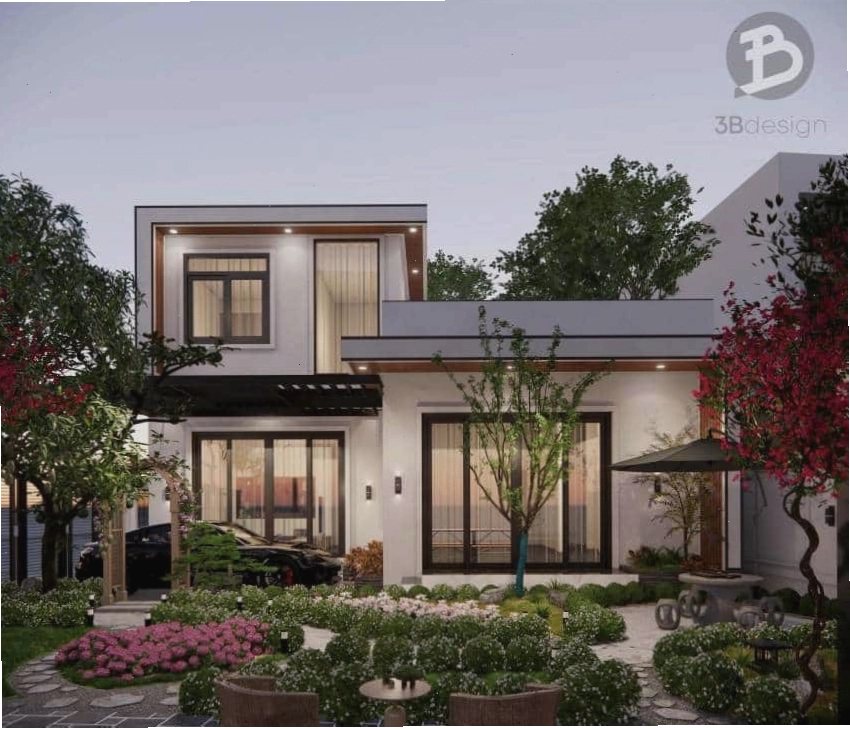 Một mẫu thiết kế nhà vườn 100m2 đẹp mắt