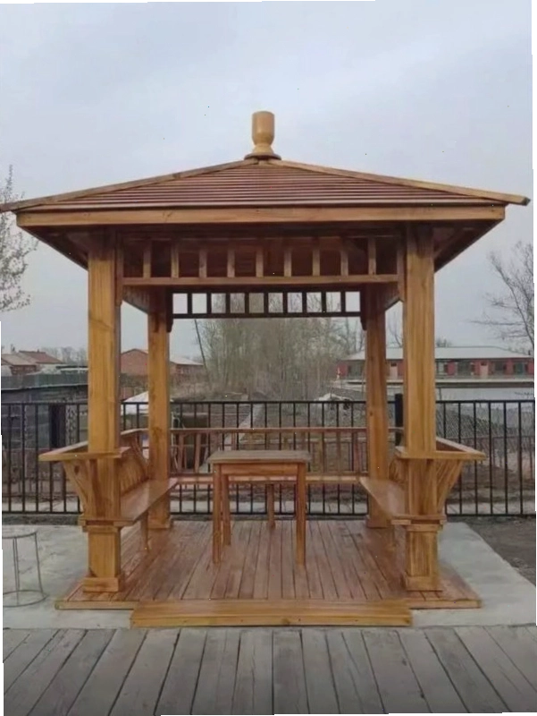 Nhà chòi sân vườn đơn giản bằng gỗ đẹp và bền vững
