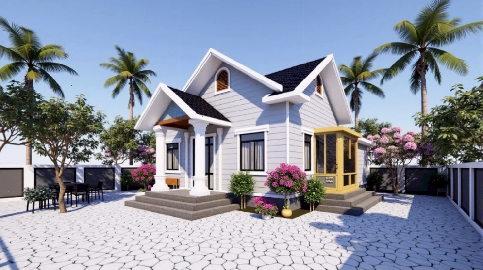 Nhà vườn cấp 4 thiết kế đơn giản nổi bật