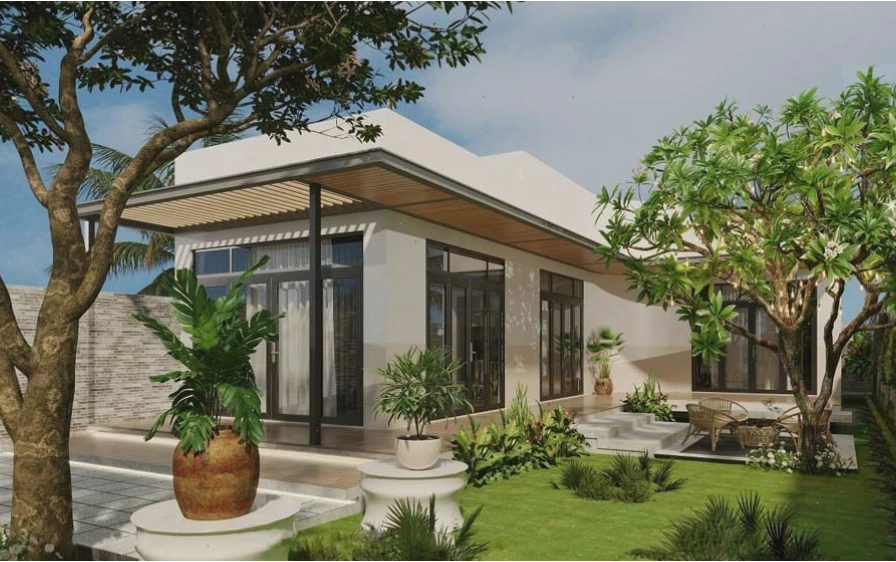 Nhà vườn không gian mở tối ưu ánh sáng tự nhiên