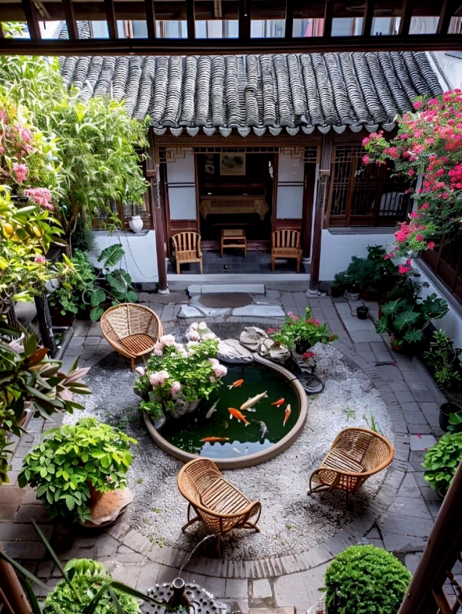 Sân vườn trước nhà đảm bảo tính thống nhất trong thiết kế cảnh quan