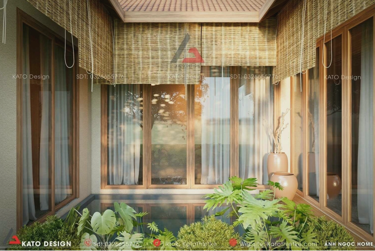 Tận dụng kính để tối ưu ánh sáng tự nhiên trong nhà vườn