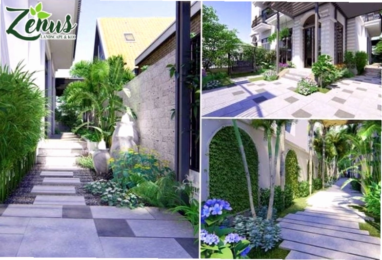 Thi công tiểu cảnh sân vườn hiện đại cho nhà cấp 4