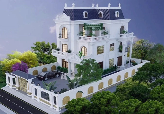 Thiết kế biệt thự 3 tầng tân cổ điển trên đất 10x20m