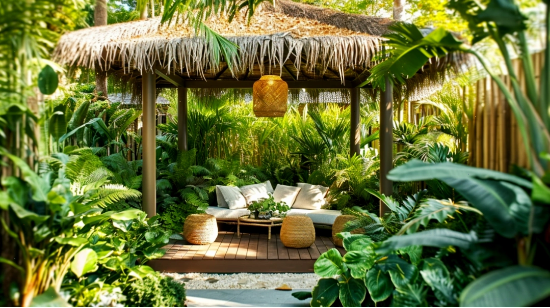 Thiết kế sân vườn kết hợp cây ăn trái