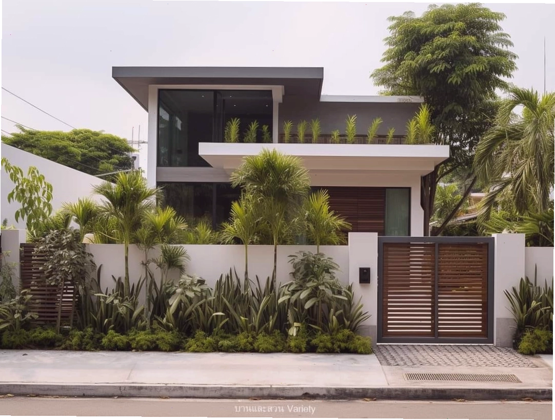Thiết kế sân vườn trước nhà ấn tượng với hồ cá koi và cây cảnh