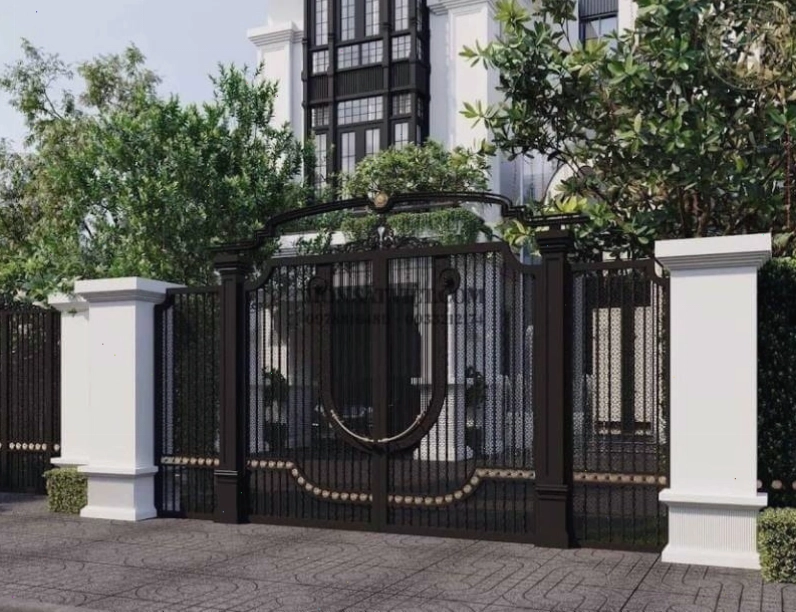 Thiết kế tường rào sắt mỹ nghệ đẹp