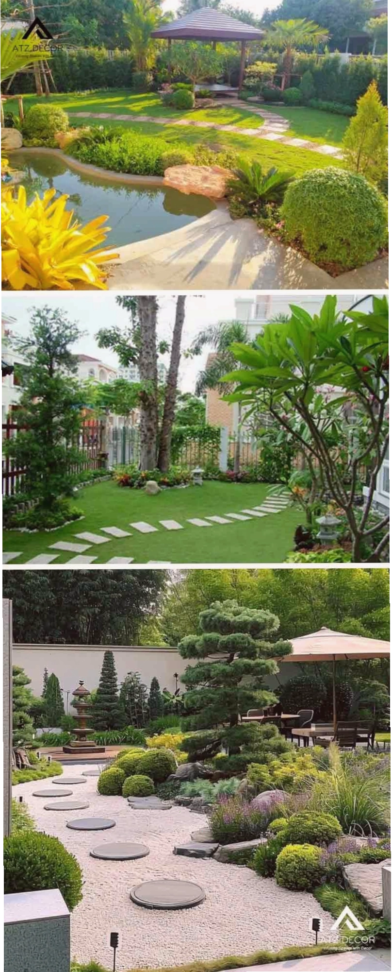 Tiểu cảnh trước nhà biệt thự được thi công tỉ mỉ