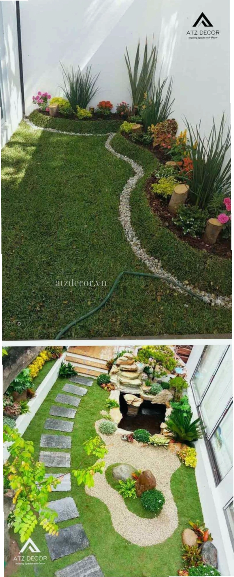 Tiểu cảnh trước sân nhà