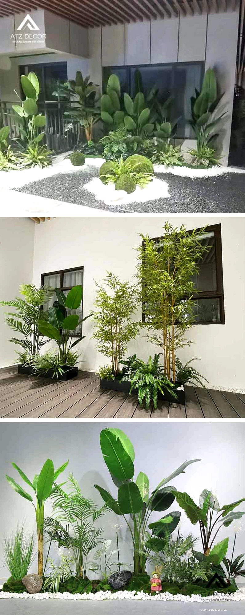 Tiểu cảnh trước sân nhà ấn tượng với nhiều loại cây