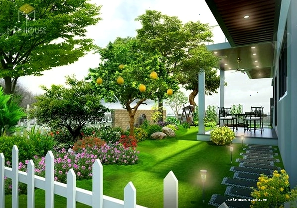 Vườn hoa nhỏ gọn trước nhà phố