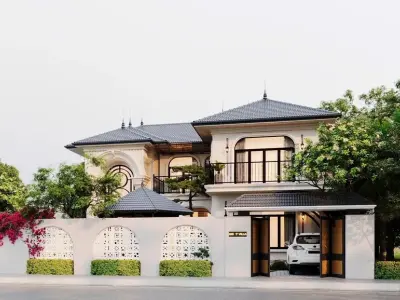 Mãn nhãn cùng ảnh biệt thự kiểu Pháp sang trọng từng đường nét