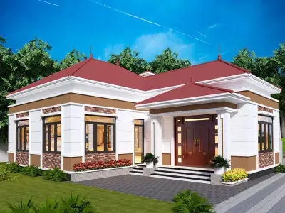 Mẫu nhà cấp 4 chữ L đẹp đa dạng phong cách cho mọi gia đình