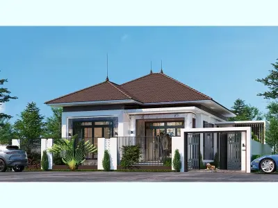 Gợi ý mẫu nhà cấp 4 mái nhật tiện nghi phù hợp mọi gia đình