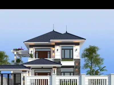 Mẫu nhà ống 2 tầng đẹp thu hút với không gian mở thoáng