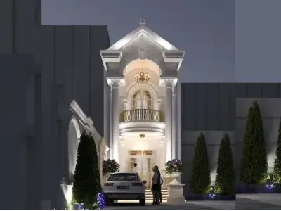 Mẫu nhà ống kiểu pháp sang trọng tinh tế cho gia đình