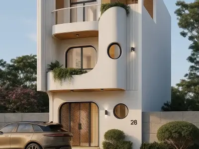 Mẫu nhà phố mặt tiền 6m đẹp và hiện đại tối ưu công năng