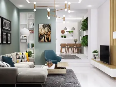 Mẫu phòng khách nhà ống sang trọng hợp xu hướng mới